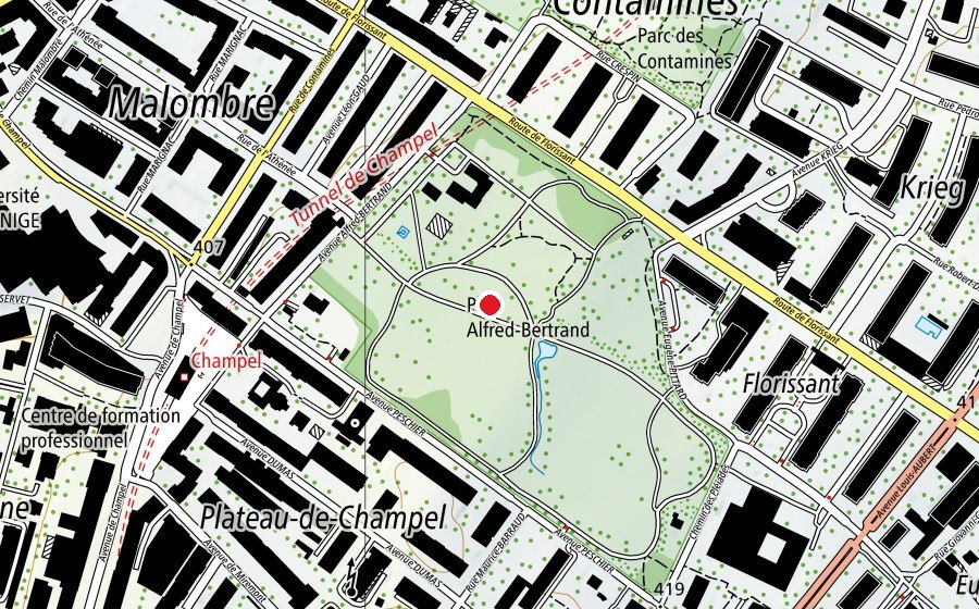 Mappa con la posizione di Pataugeoire (Piscina)