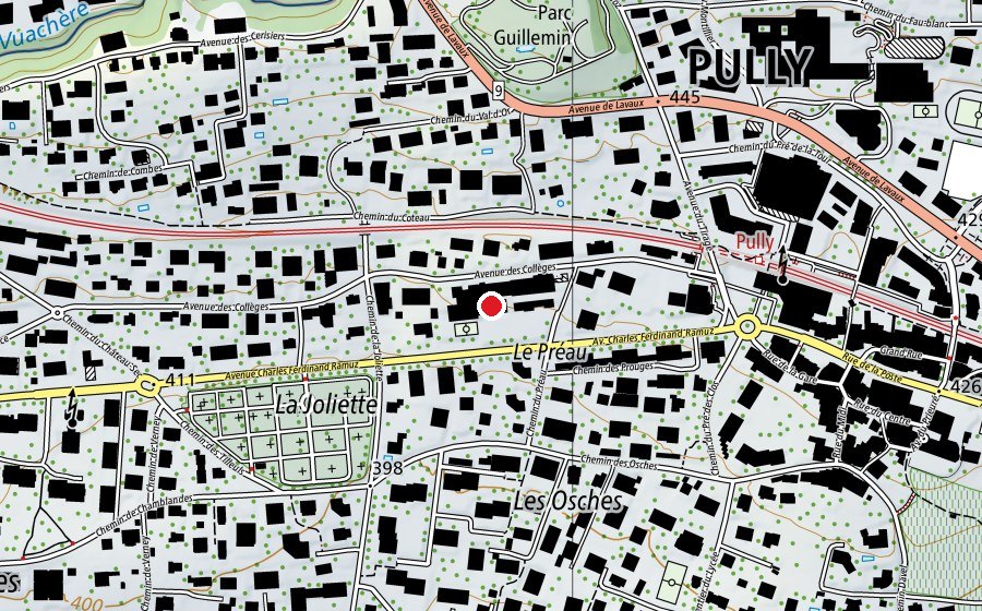 Mappa con la posizione di Piscine couverte (Piscina)