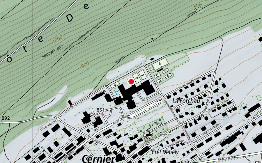 Carte indiquant l’emplacement de Piscine de la Fontenelle (Piscine)