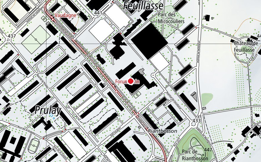 Carte indiquant l’emplacement de Piscine de Livron (Piscine)