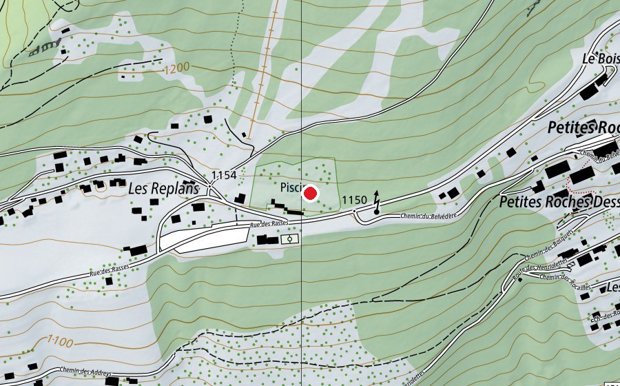 Carte indiquant l’emplacement de Piscine de Sainte-Croix (Piscine)