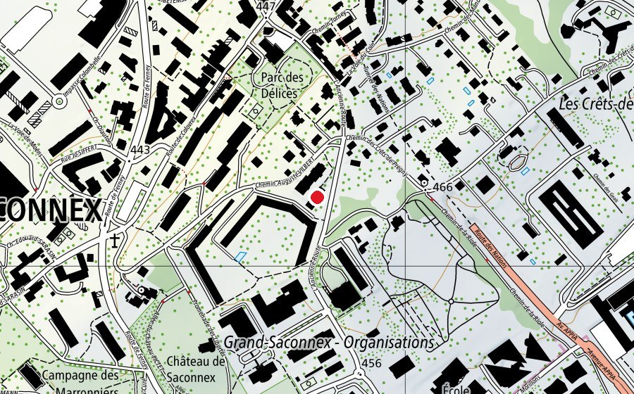 Mappa con la posizione di Piscine du Grand-Saconnex (Piscina)
