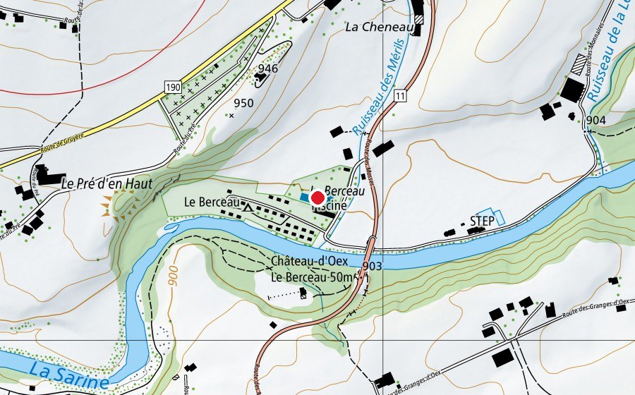 Mappa con la posizione di Piscine olympique du Berceau (Piscina)