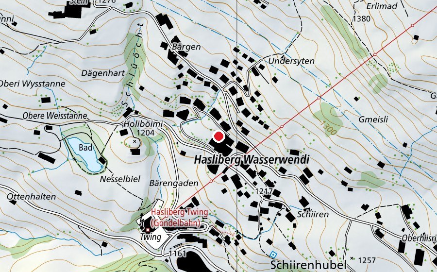 Map showing the location of Reka (Swimming pool)