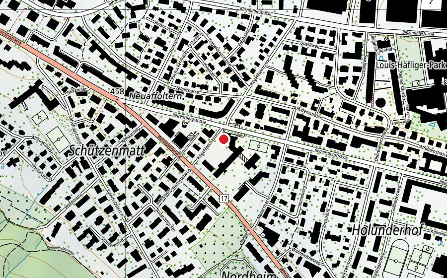 Carte indiquant l’emplacement de Schulschwimmanlage Kügeliloo (Piscine)