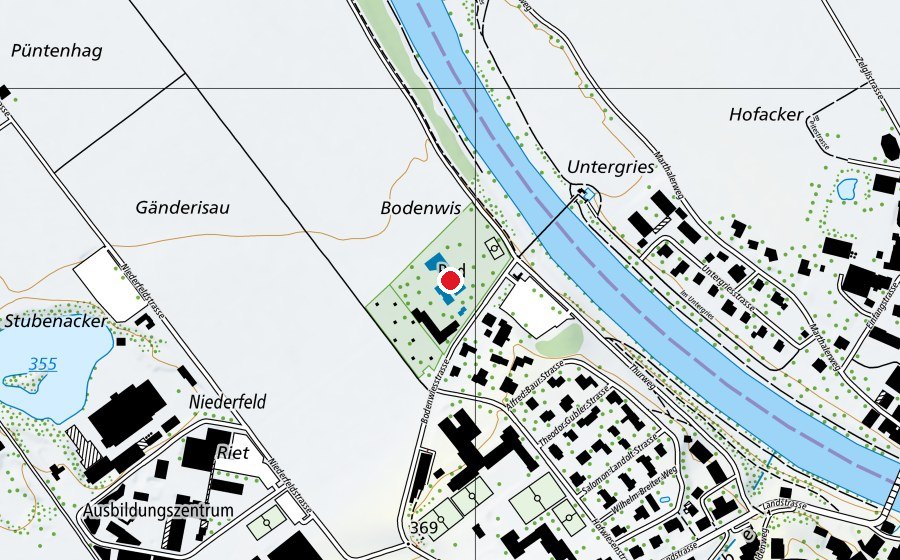 Mappa con la posizione di Schwimmbad Andelfingen (Piscina)