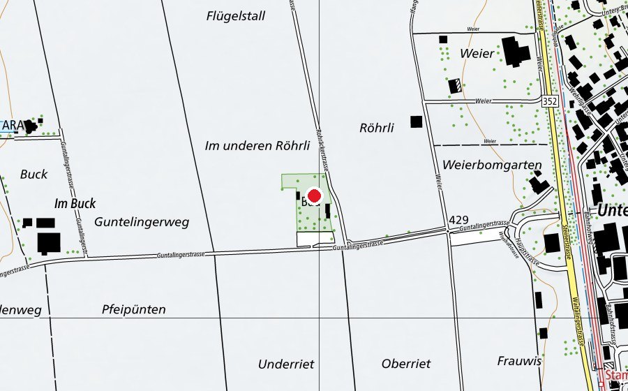 Carte indiquant l’emplacement de Schwimmbad Röhrli (Piscine)