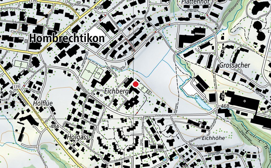 Karte mit dem Standort von Schwimmhalle (Schwimmbad)