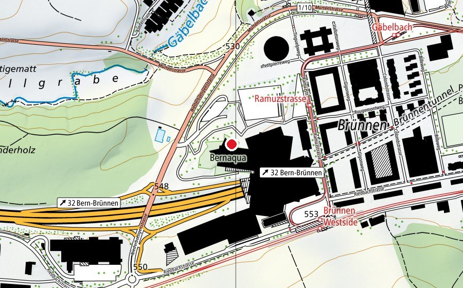 Mappa con la posizione di Sole (Piscina)
