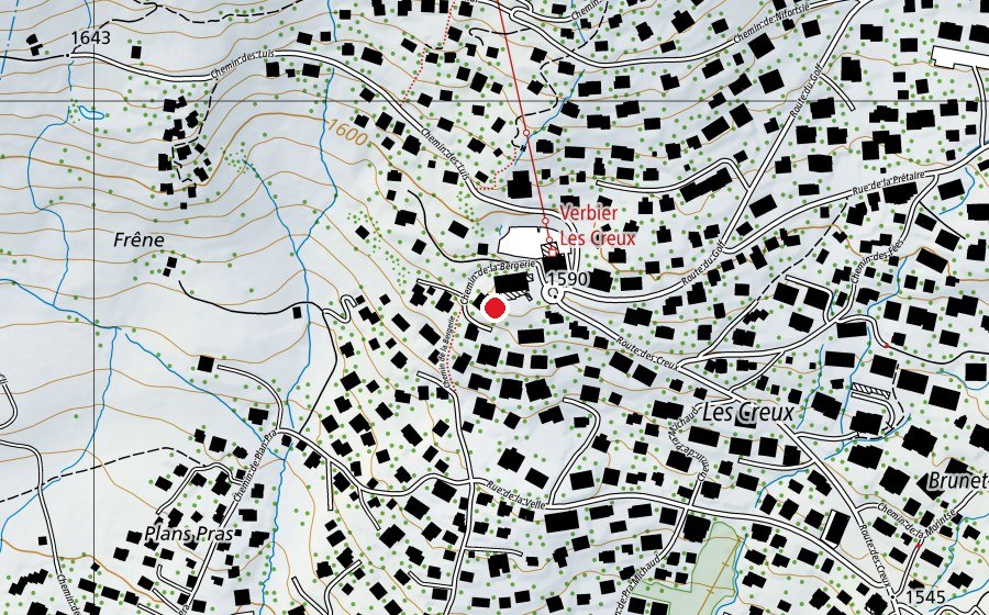 Map showing the location of Spa du Chalet d'Adrien by Clarins (Swimming pool)