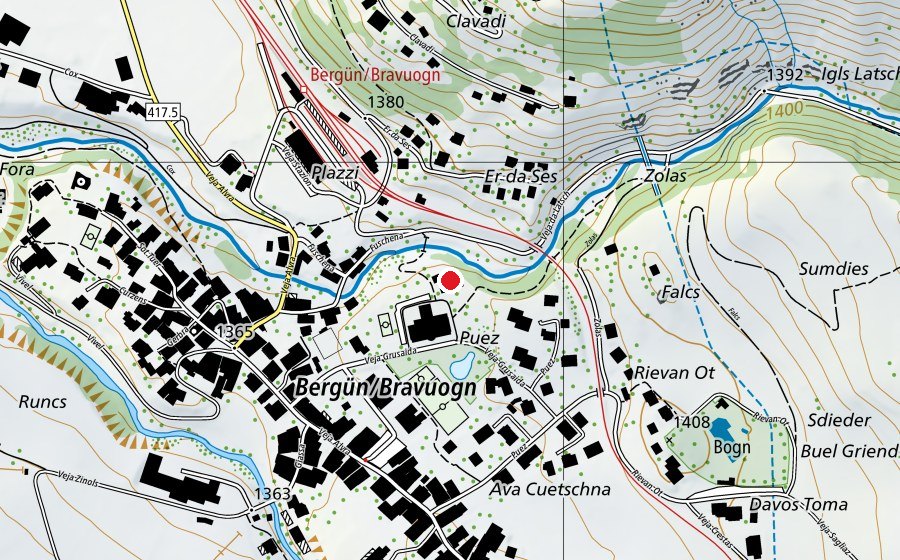 Map showing the location of Sprudelbecken (Swimming pool)