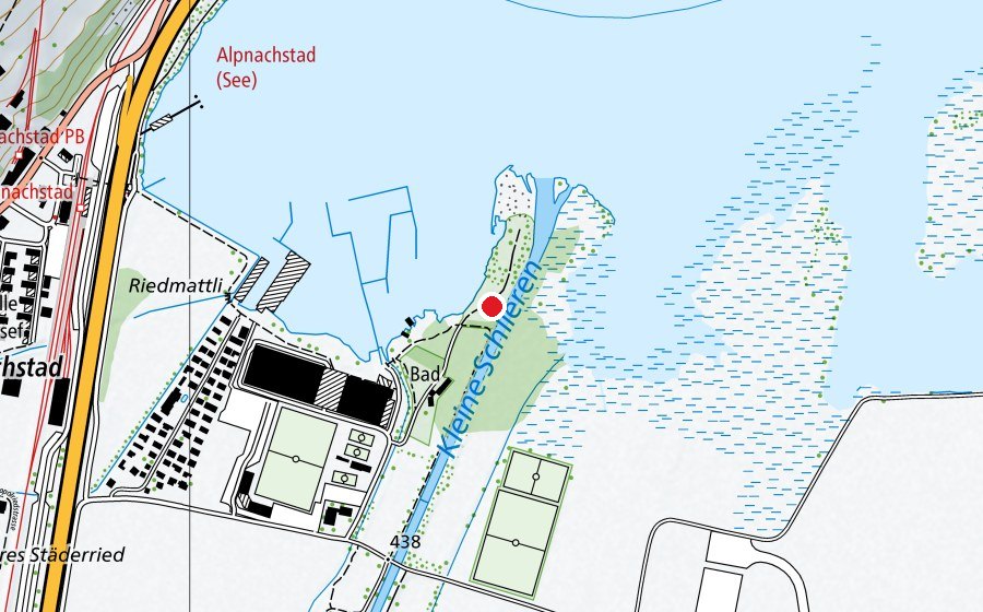 Map showing the location of Strandbad Alpnach (Swimming pool)