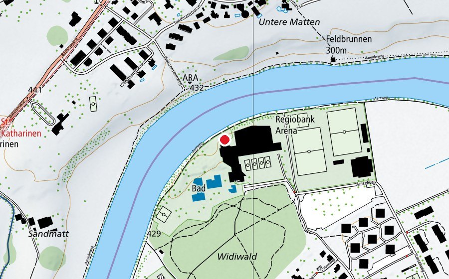 Mappa con la posizione di Wellnesspool (Piscina)