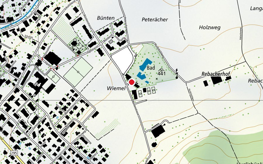Carte indiquant l’emplacement de Wiemel (Piscine)