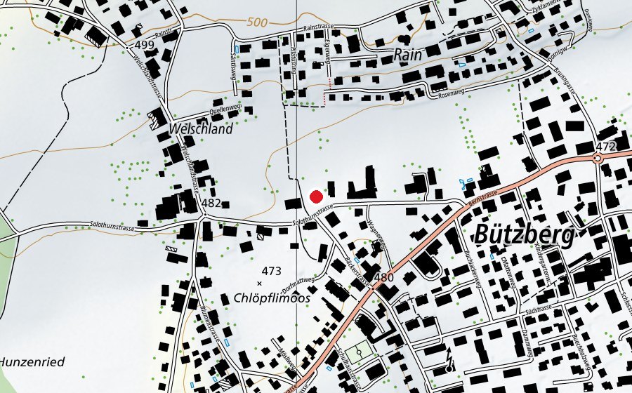 Map showing the location of Abenteuerspielplatz Bützberg (Playground)