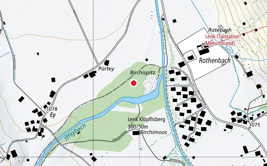 Map showing the location of Abenteuerspielplatz (Playground)