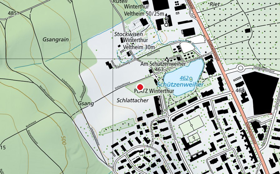 Map showing the location of Abenteuerspielplatz (Playground)
