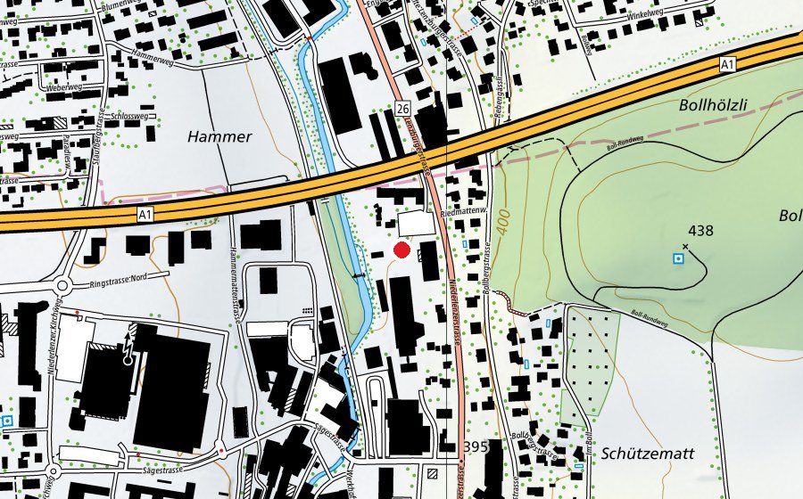 Mappa con la posizione di AEW Ausbildungspark (Parco giochi)
