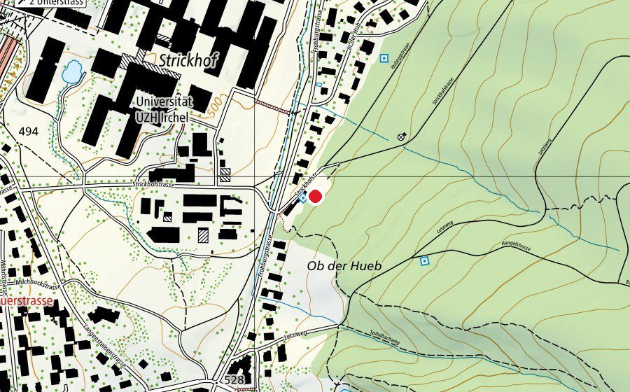 Map showing the location of Alfred-Altherr-Terrasse (Playground)