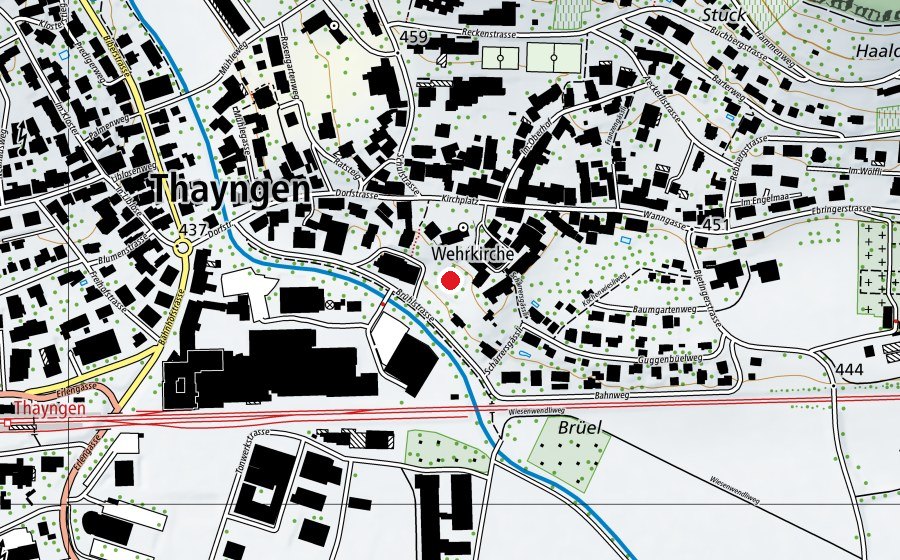 Map showing the location of Alter Friedhof (Playground)