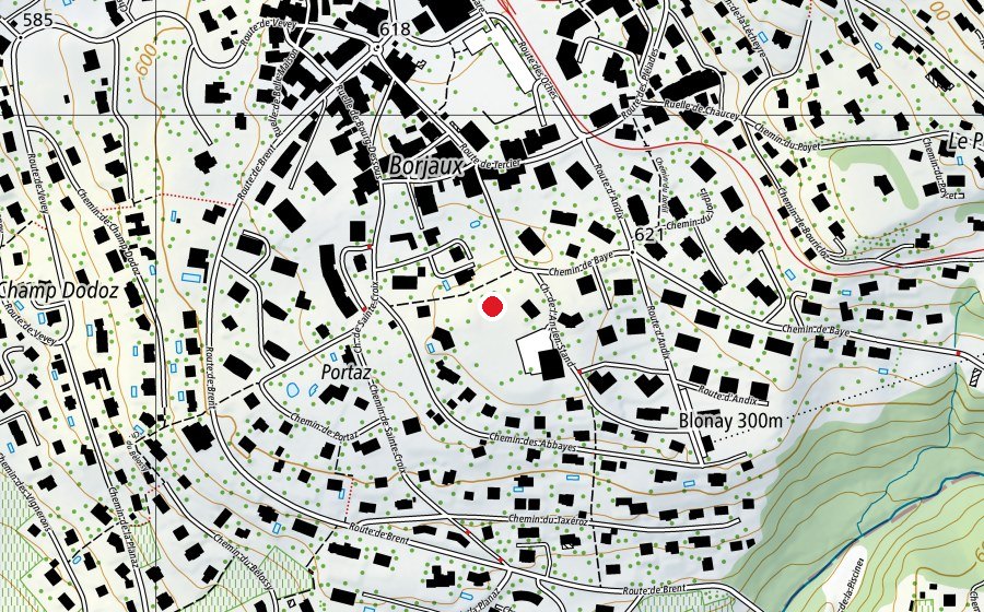Carte indiquant l’emplacement de Ancien Stand (Place de jeux)