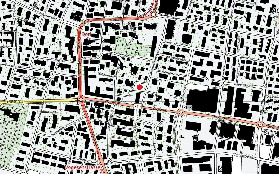 Karte mit dem Standort von Angensteinerstrasse (Spielplatz)
