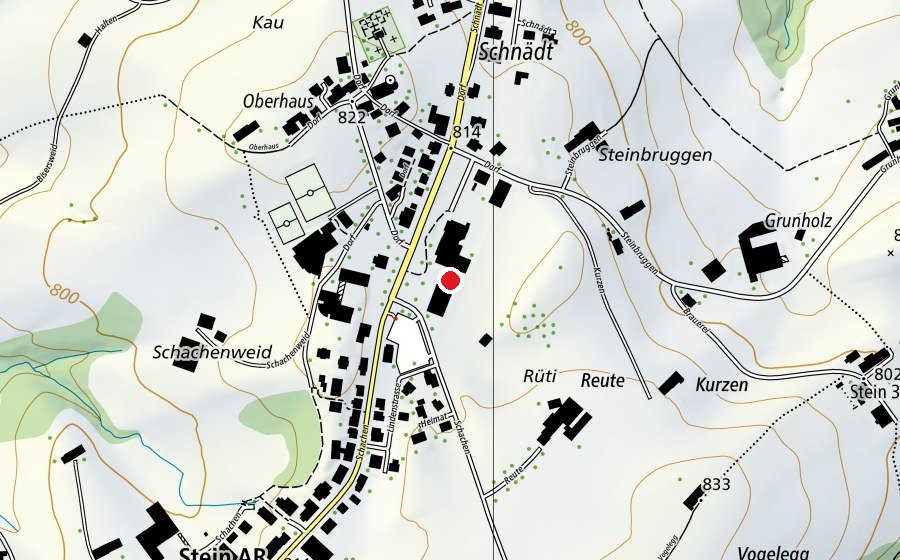 Carte indiquant l’emplacement de Appenzeller Schaukäserei Spielplatz (Place de jeux)
