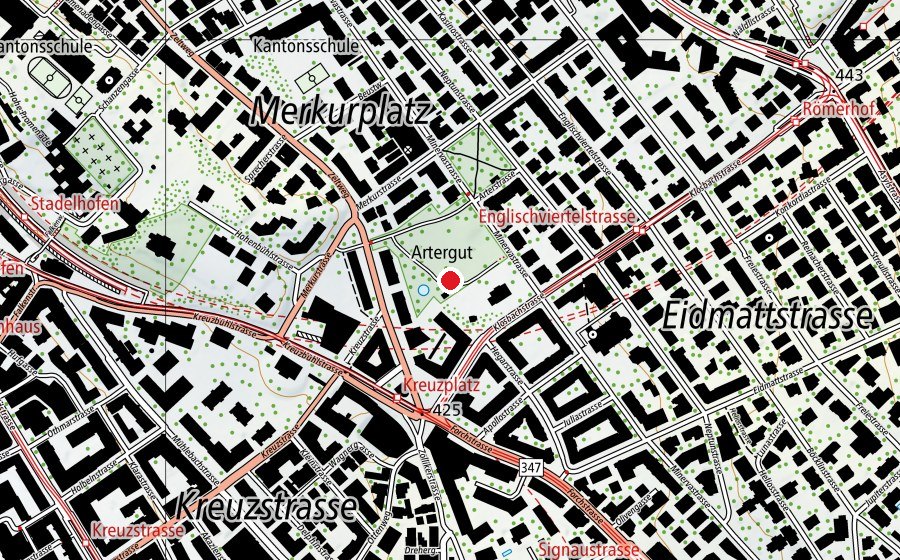 Mappa con la posizione di Artergut (Parco giochi)