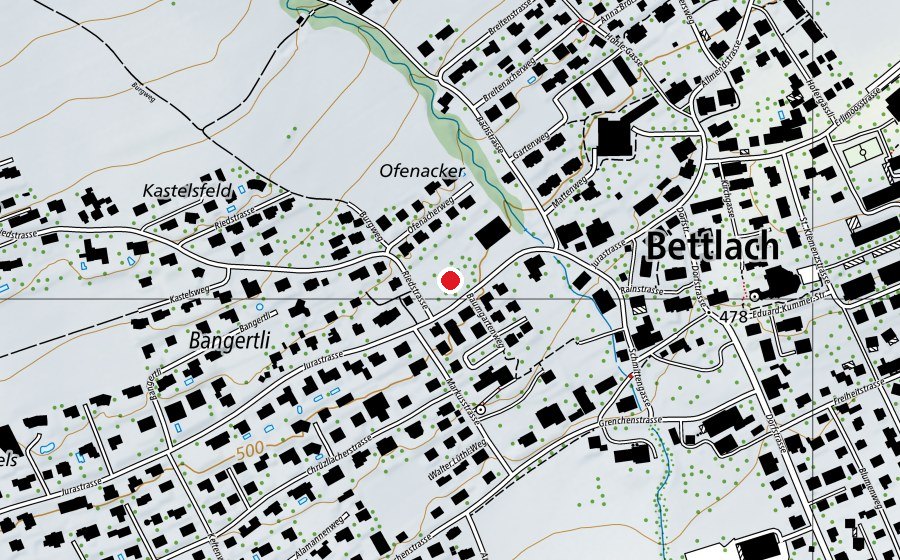 Carte indiquant l’emplacement de Auti Rossweid (Place de jeux)