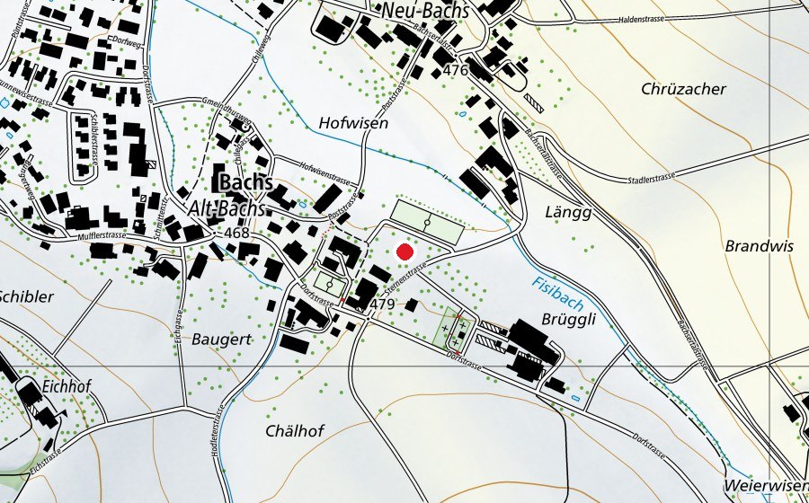 Mappa con la posizione di Bachsolino (Parco giochi)