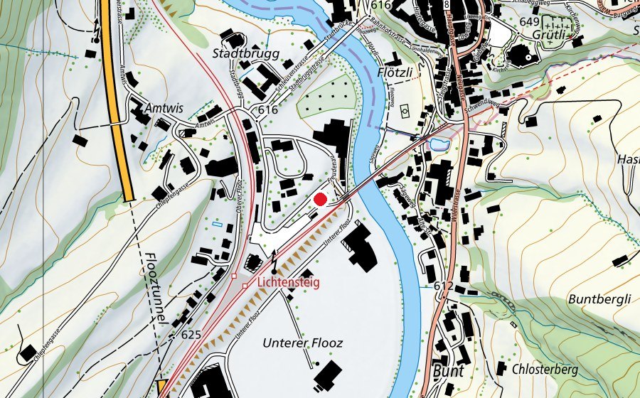 Mappa con la posizione di Bahnhof Lichtensteig (Parco giochi)