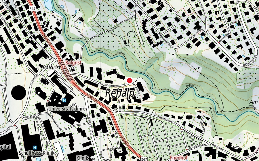 Mappa con la posizione di Balgrist (Parco giochi)