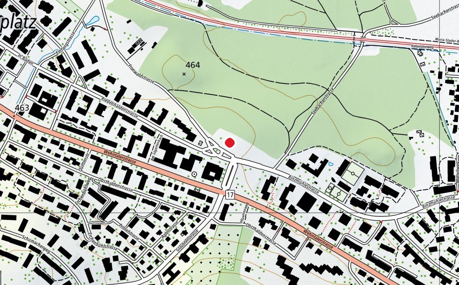 Map showing the location of Bauspielplatz Affoltern (Playground)