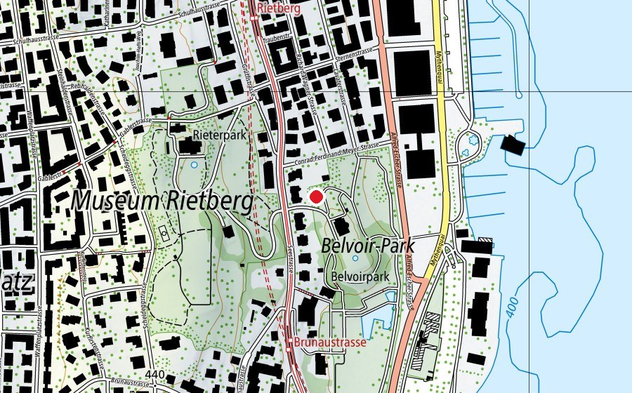 Mappa con la posizione di Belvoirpark (Parco giochi)
