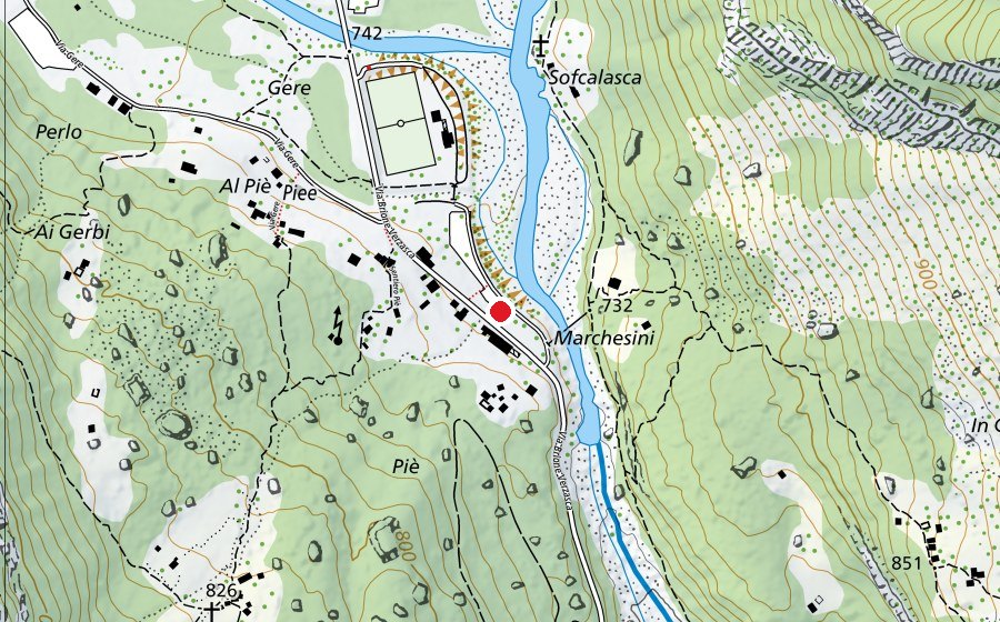 Mappa con la posizione di Boccia al bosco (Parco giochi)