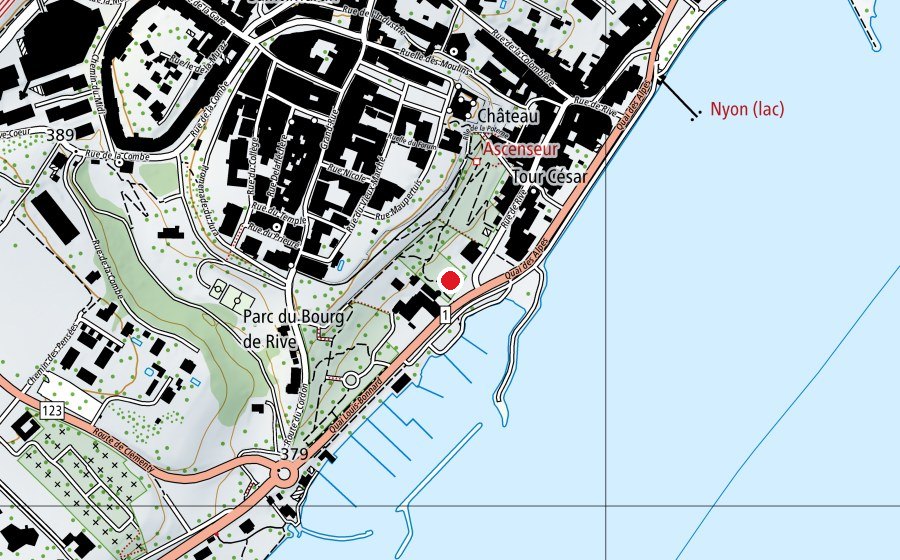 Map showing the location of Bois-Fleuri (Playground)