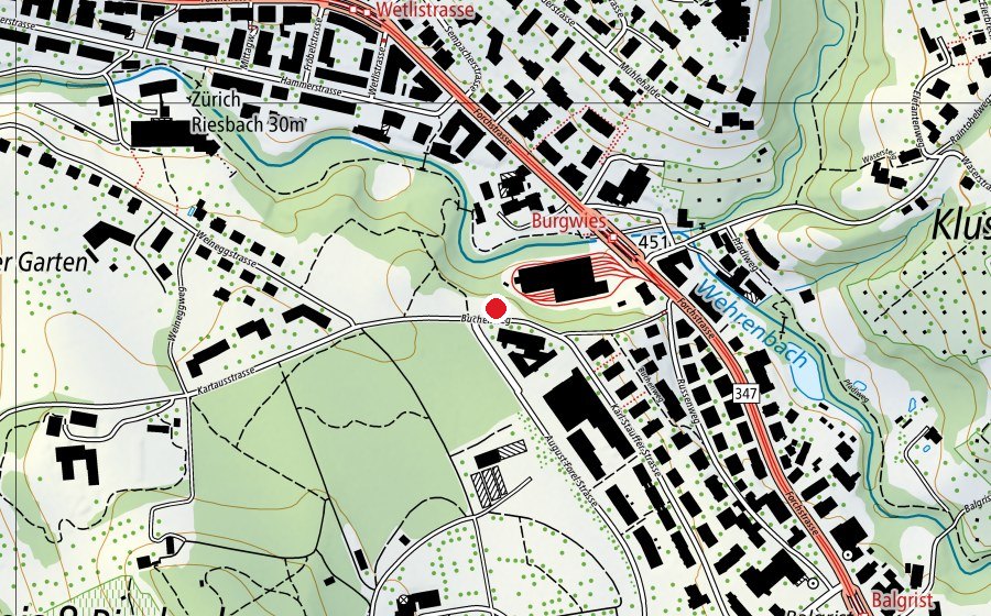 Carte indiquant l’emplacement de Buchenweg (Place de jeux)