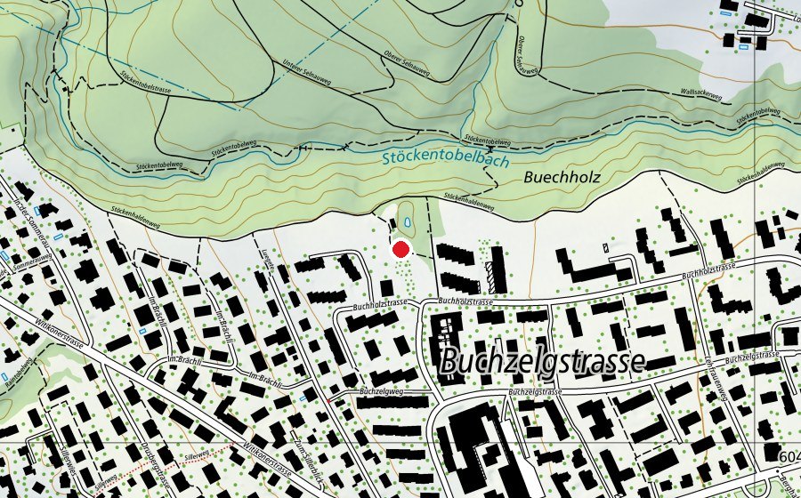 Karte mit dem Standort von Buchholz Robinsonspielplatz Witikon (Spielplatz)