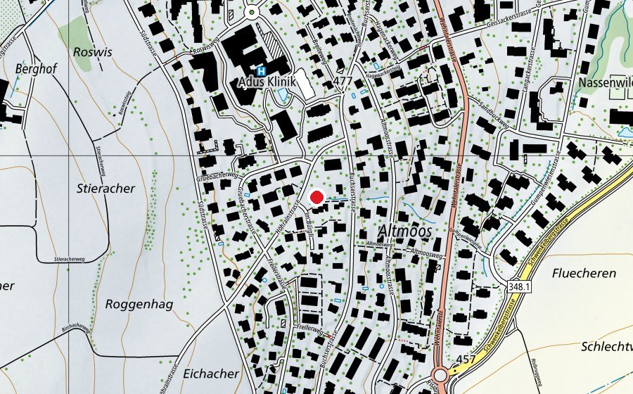 Map showing the location of Bürgli (Playground)