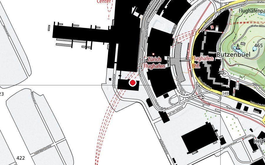 Carte indiquant l’emplacement de Busgate Süd (Place de jeux)