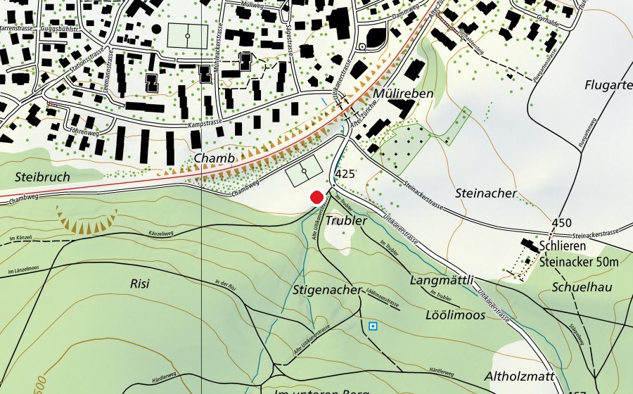Map showing the location of Chamb (Playground)