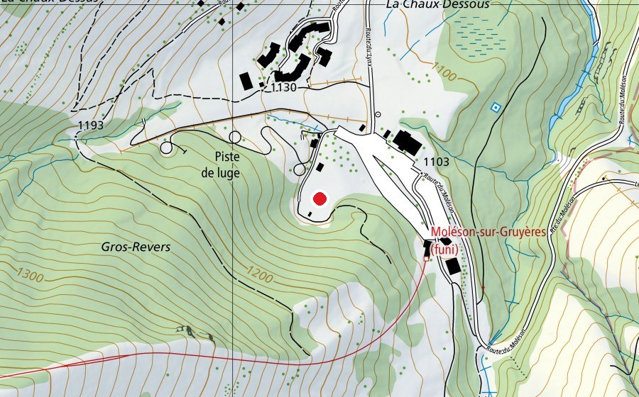 Carte indiquant l’emplacement de Châteaux Gonflables (Place de jeux)