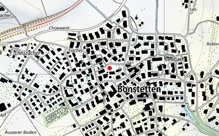 Map showing the location of Chile-Spielplatz (Playground)