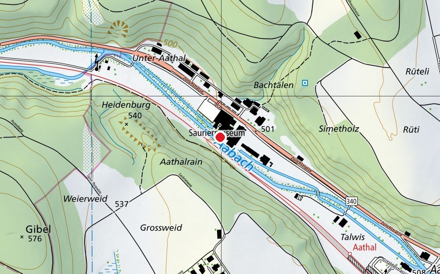 Carte indiquant l’emplacement de DinoGiardino (Place de jeux)