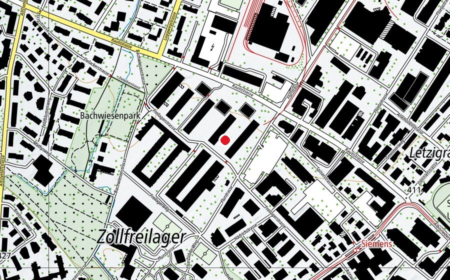 Carte indiquant l’emplacement de Dorf (Place de jeux)