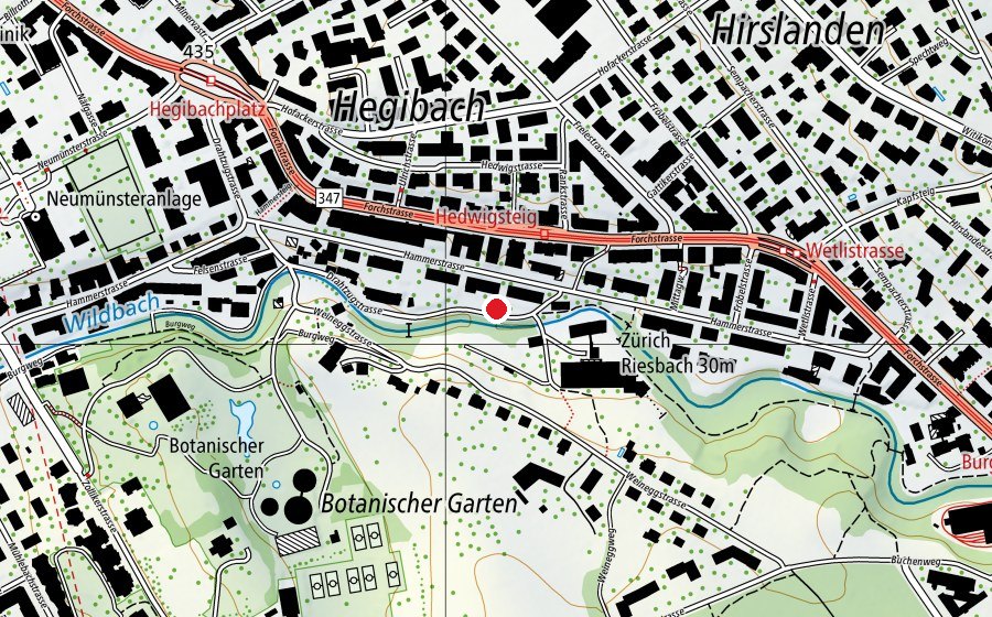 Map showing the location of Drahtzugstrasse (Playground)