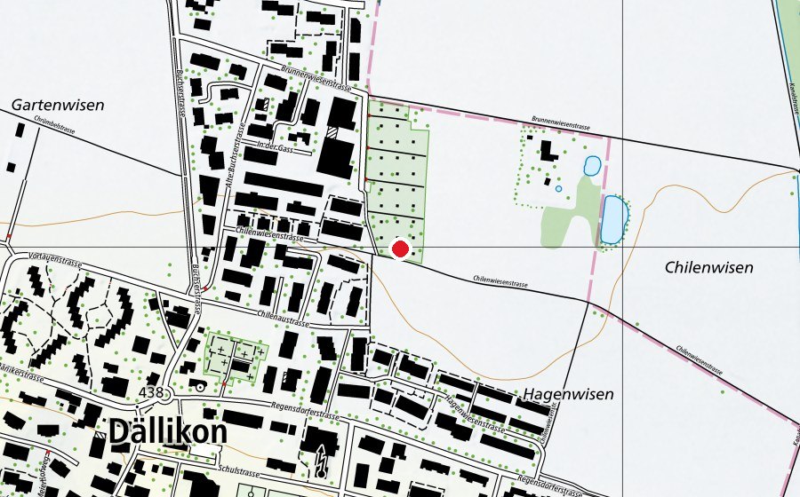 Mappa con la posizione di Drüübei-Spielplatz (Parco giochi)