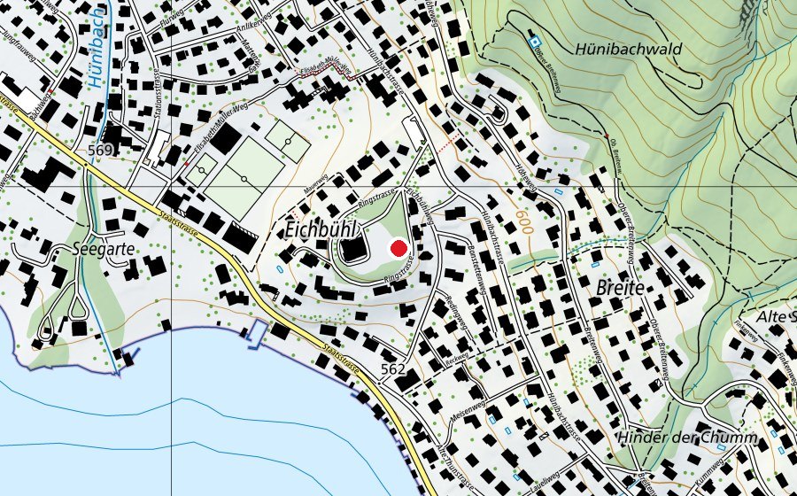Carte indiquant l’emplacement de Eichbühl (Place de jeux)