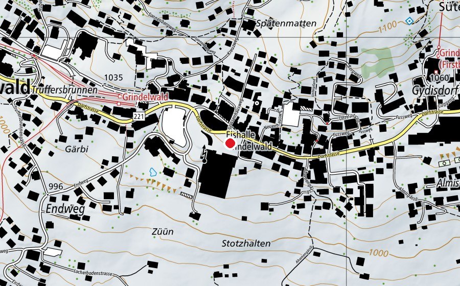 Map showing the location of Eiger+ (Playground)