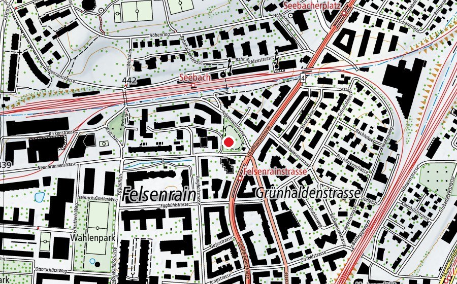 Mappa con la posizione di Emil-Oberhänsli-Anlage (Parco giochi)